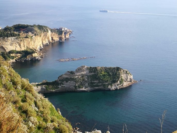 Napoli, Gaiola from the park Virgiliano in Posillipo